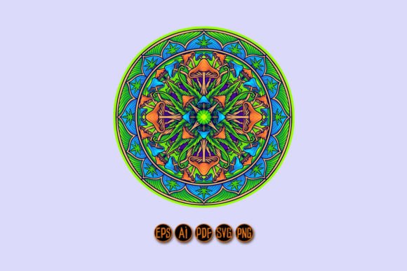 Download Elegant Mandala Flourish Cannabis - Elegant mandala Collection
