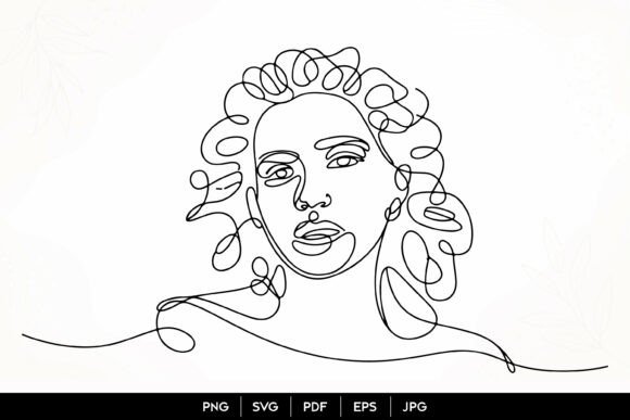 Download Abstract Woman Face Line Art SVG - Abstract Collection