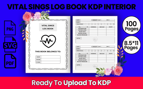 Download VITAL SINGS LOG BOOK  KDP INTERIOR - Kdp interior Collection