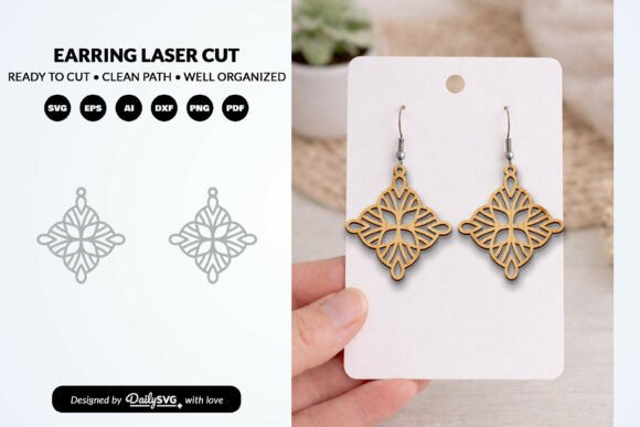 Download Elegant Mandala Earrings SVG - Elegant mandala Collection
