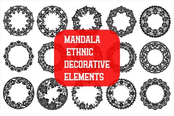 Download Mandala Frame with Abstract Floral - Abstract Collection